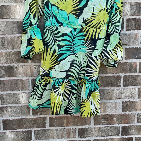 Take 50% OFF- Club Z Collection Tropical Leaf Print Dress, Size-M - Picture 11 of 11
